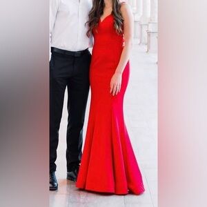 Betsy & Adam Red Evening Gown